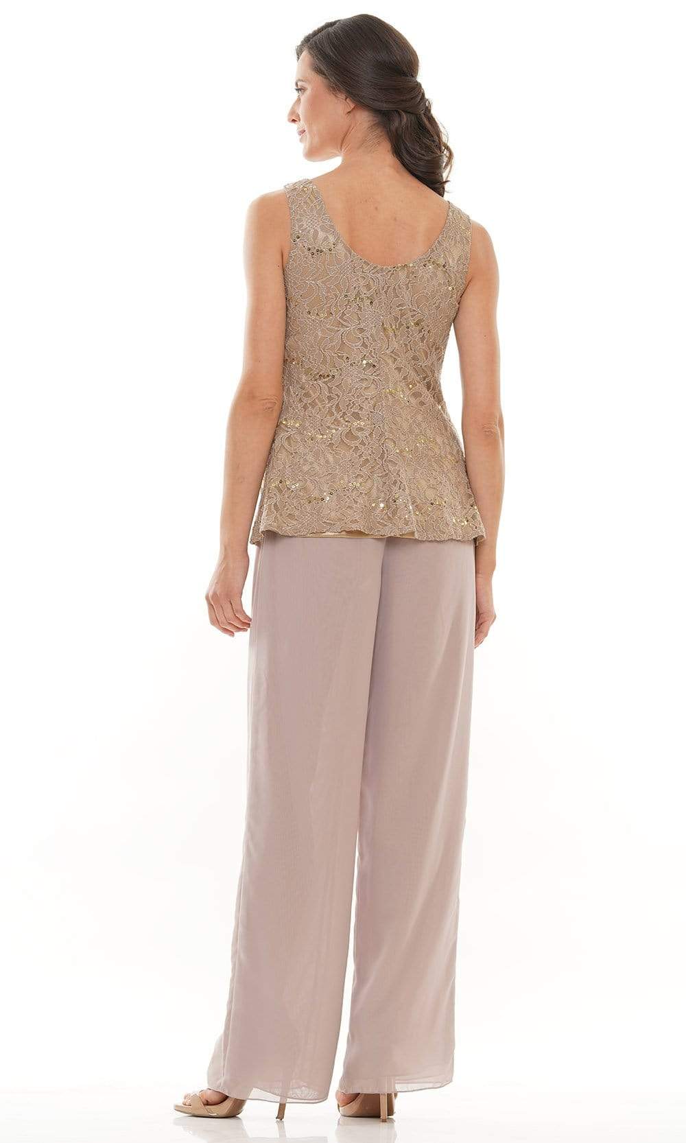 Marsoni by Colors - M305 Scoop Jacket Pantsuit - Silhouette Dresses