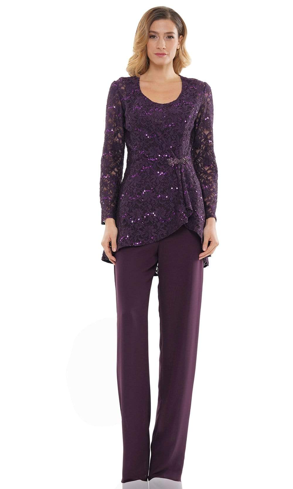 Marsoni by Colors - M305 Scoop Jacket Pantsuit - view 4