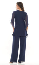 Marsoni by Colors - M308 V-Neck Half Sleeves Pantsuit - view 10