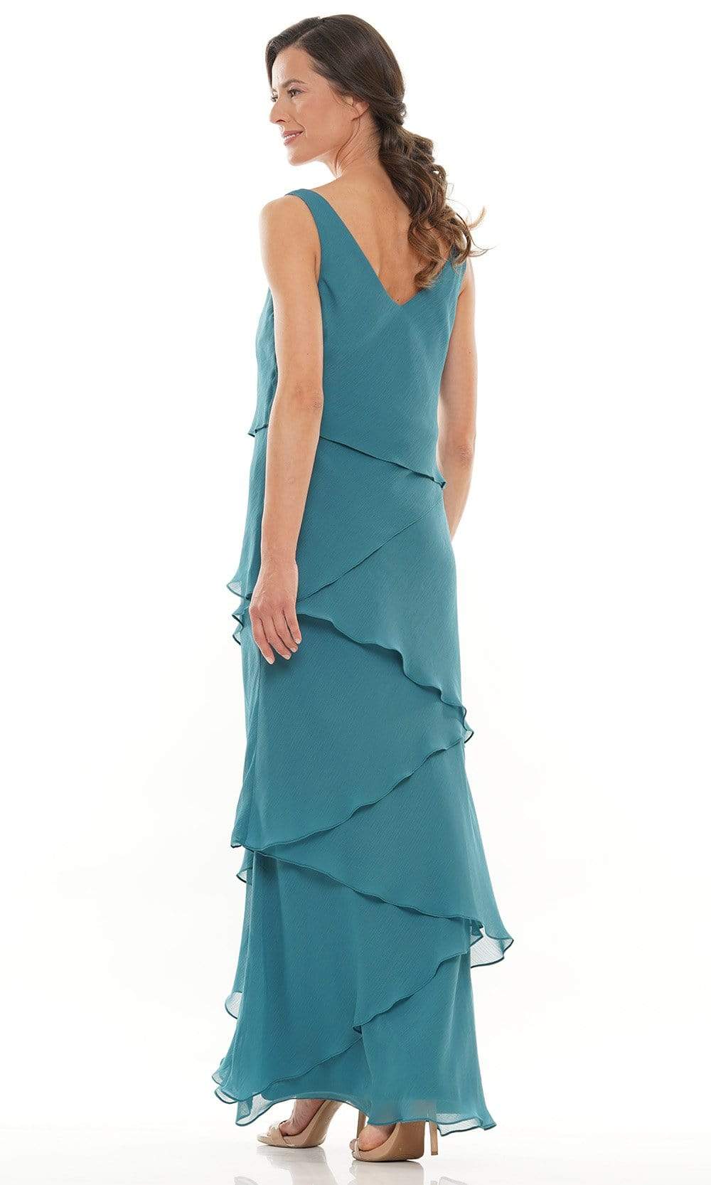 Marsoni by Colors - M309 V-Neck Tiered Sheath Dress - view 13