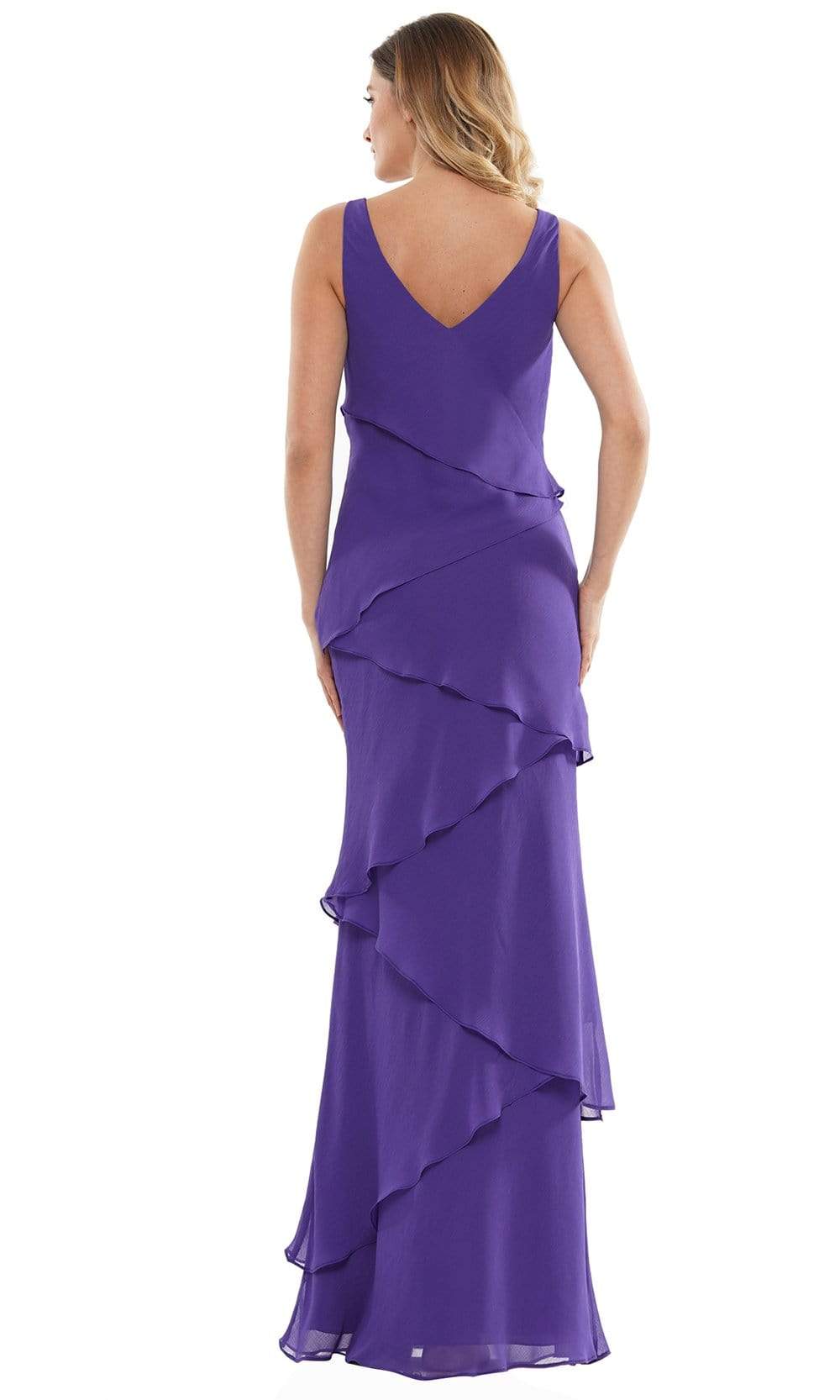 Marsoni by Colors - M309 V-Neck Tiered Sheath Dress - view 5