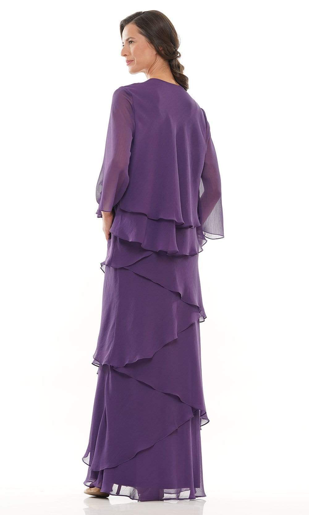 Marsoni by Colors - M309 V-Neck Tiered Sheath Dress - view 7