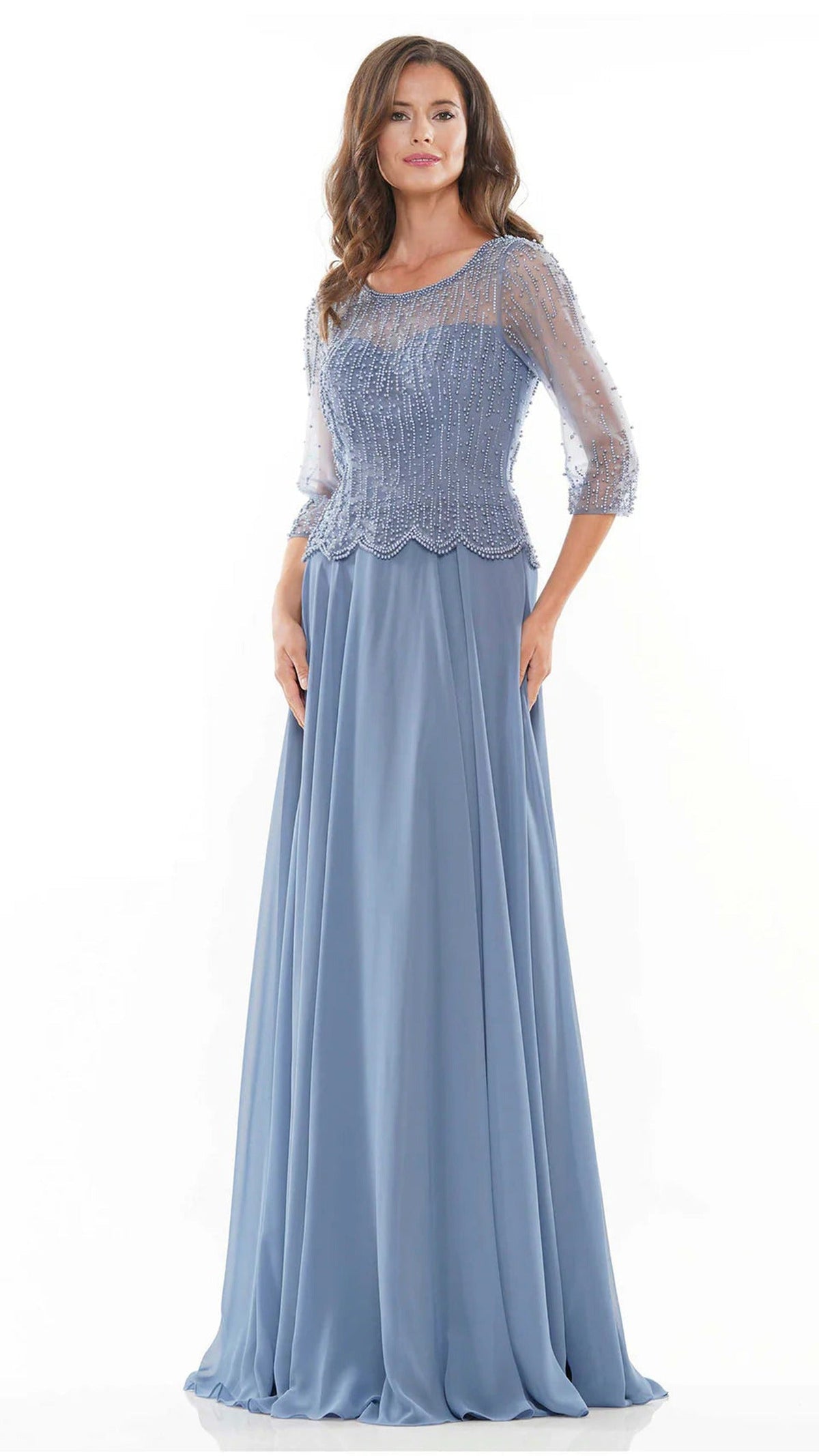 Marsoni by Colors - M312 Scoop A-Line Evening Dress