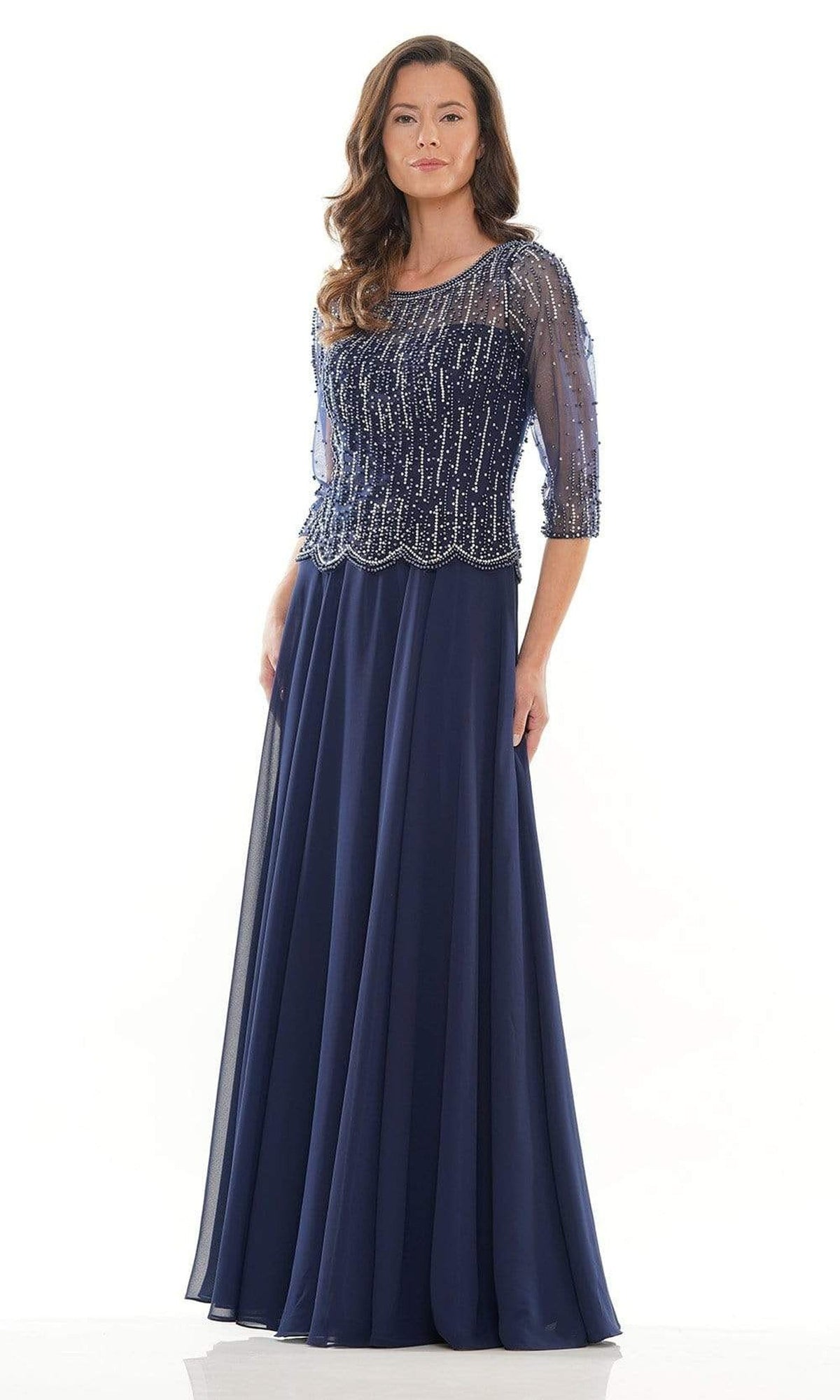 Marsoni by Colors - M312 Scoop A-Line Evening Dress