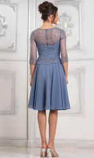 Marsoni by Colors M312S - Jeweled Scalloped Waist Cocktail Dress - detail view