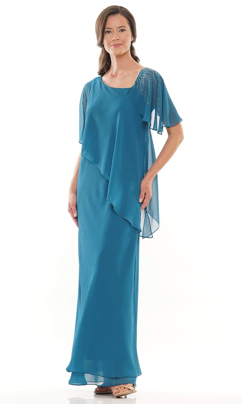 Marsoni by Colors - M313 Scoop Sheath Evening Dress - back view