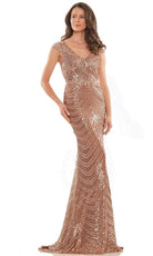 Marsoni by Colors M315 - Cap Sleeve Beaded Formal Dress - back view