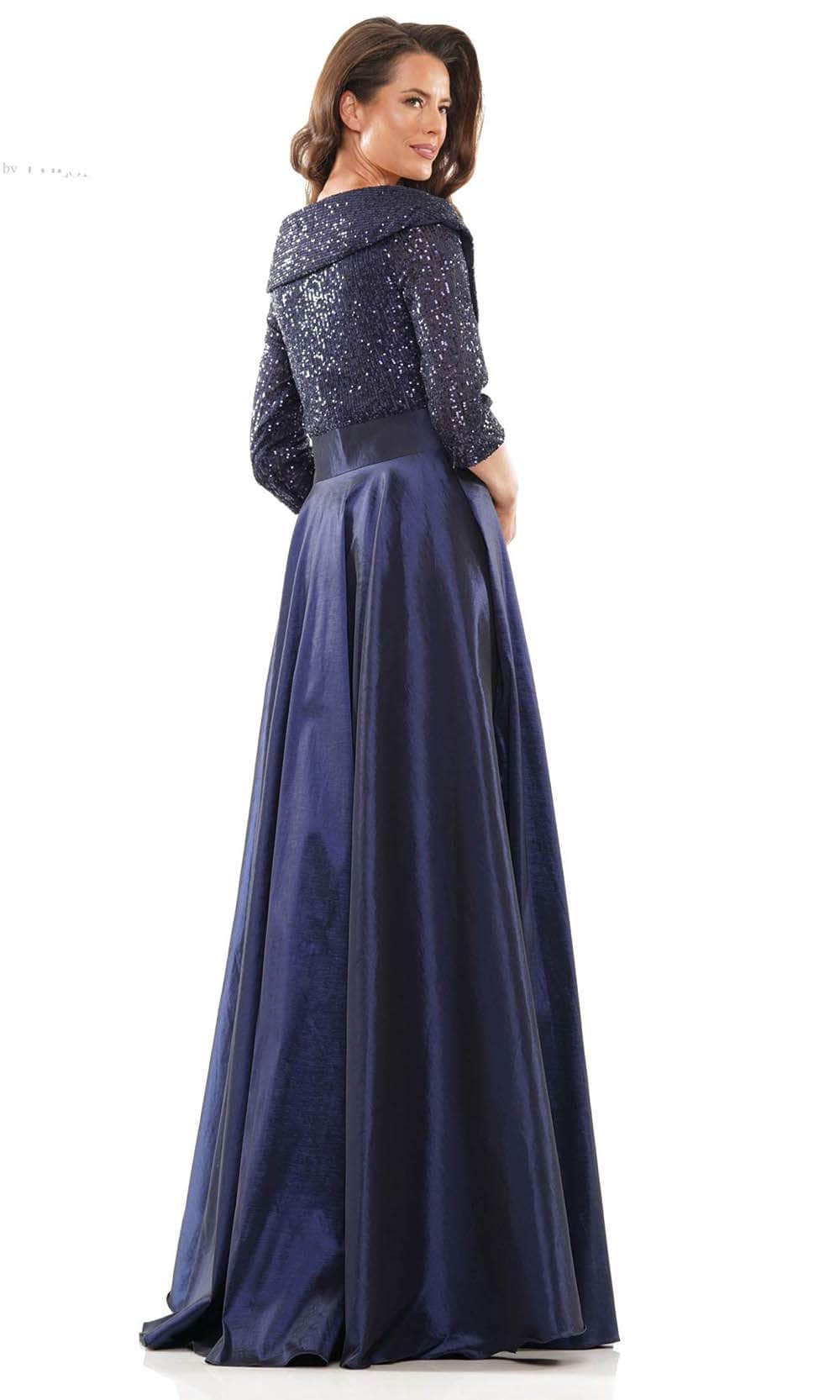 Marsoni by Colors M317 - Portrait Sequin Evening Gown - detail view