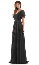Marsoni by Colors M320 - V-Neck Empire Evening Dress - view 4