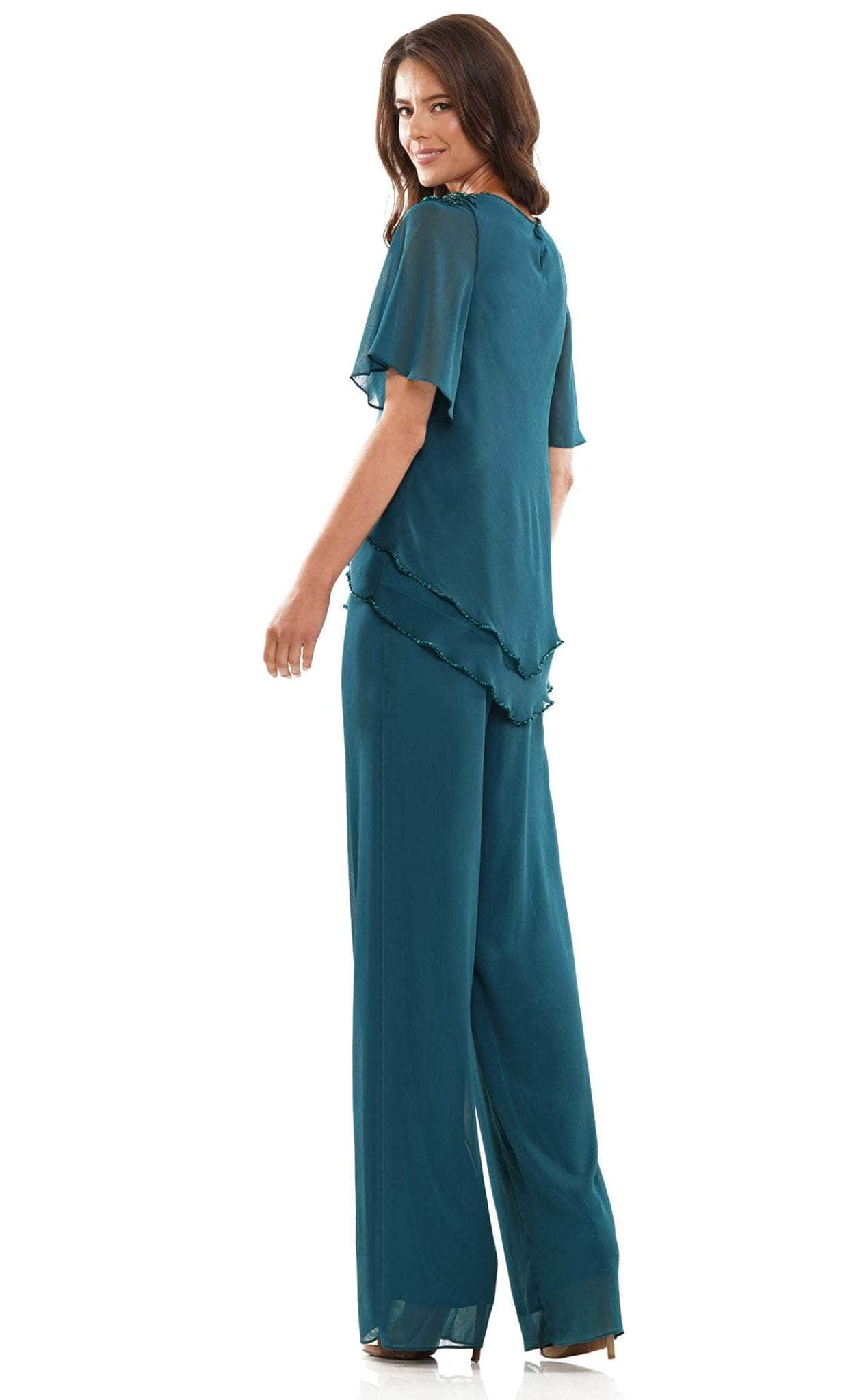 Marsoni by Colors M321 - Short Sleeves Bateau Neck Pantsuit - view 4