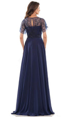 Marsoni by Colors M323 - Illusion Flutter Sleeve Formal Dress