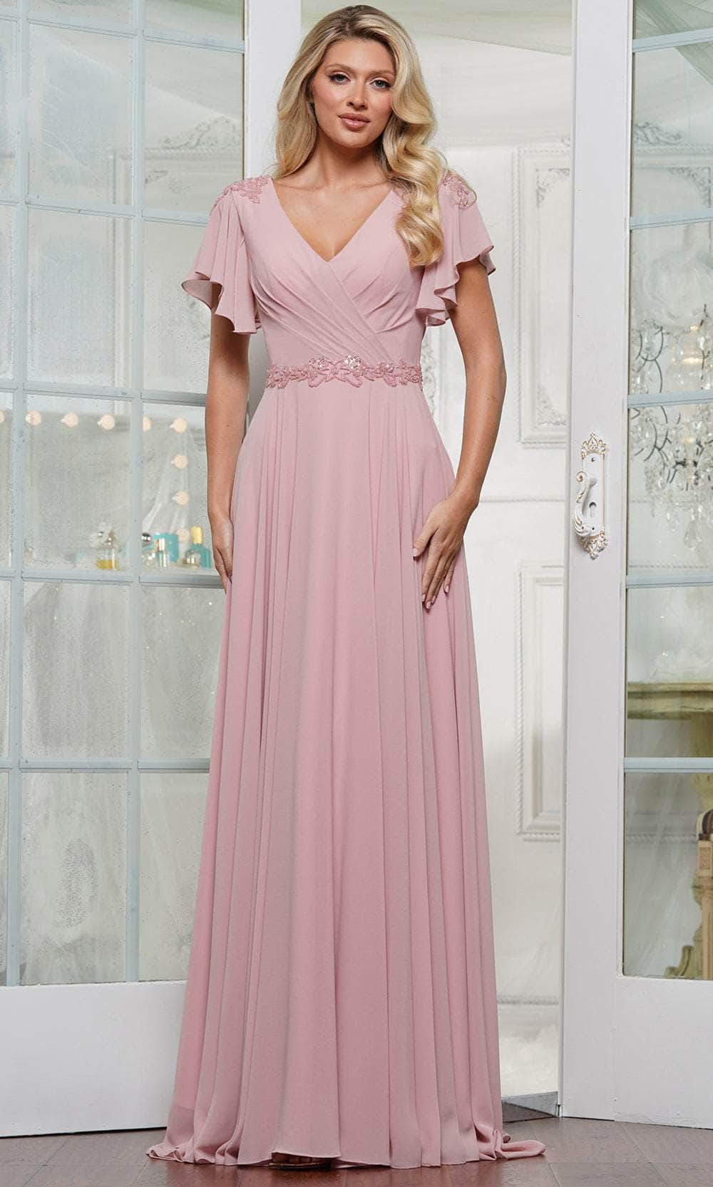 Marsoni by Colors M328 - Embellished Waist Evening Dress - view 4