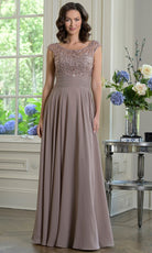 Marsoni by Colors M335 - Scoop Neckline Beaded Lace Gown