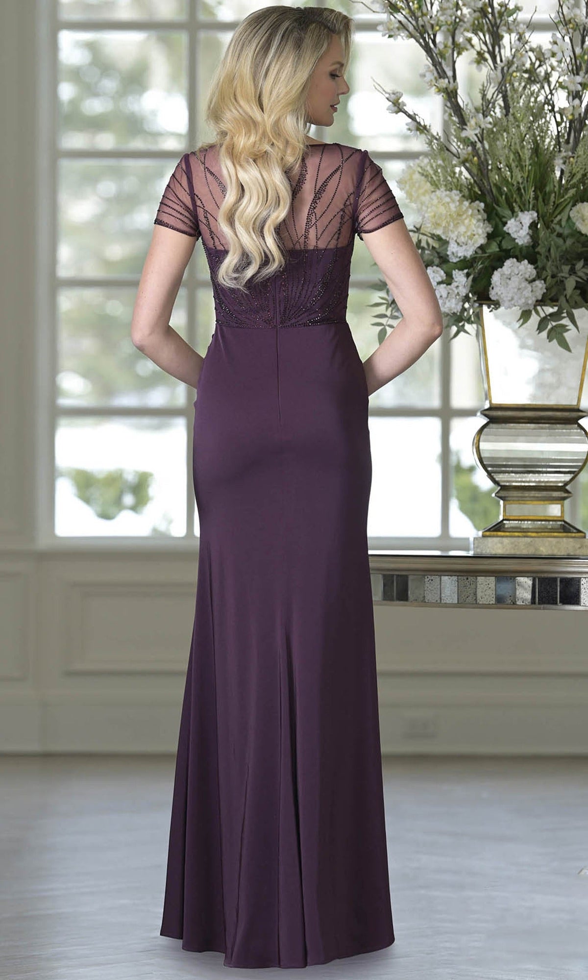 Marsoni by Colors M350 - Beaded Illusion Sheath Formal Dress