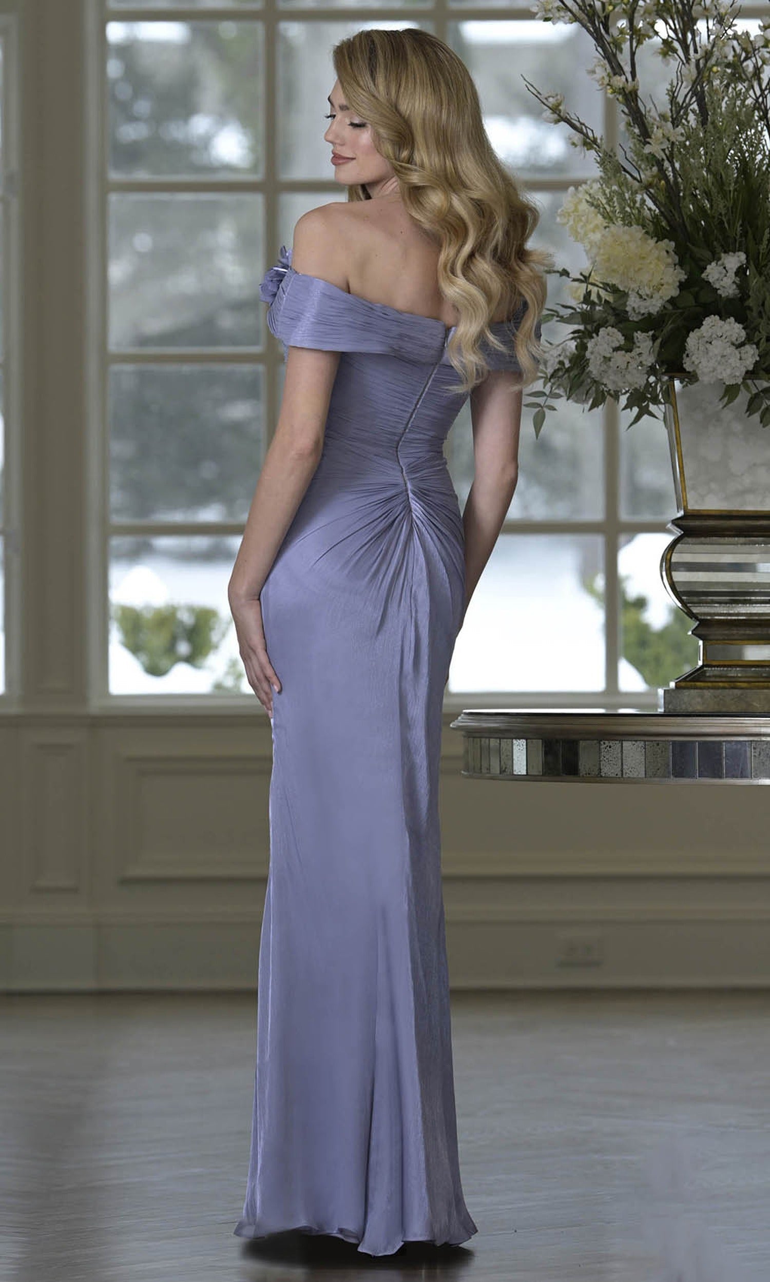 Marsoni by Colors M353 - Ruched Bodice Off Shoulder Formal Dress