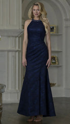 Marsoni by Colors M356 - Halter Beaded Column Formal Dress - Silhouette Dresses