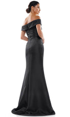 Marsoni by Colors - MV1003 Off Shoulder Jewel Accented Mermaid Gown - Silhouette Dresses