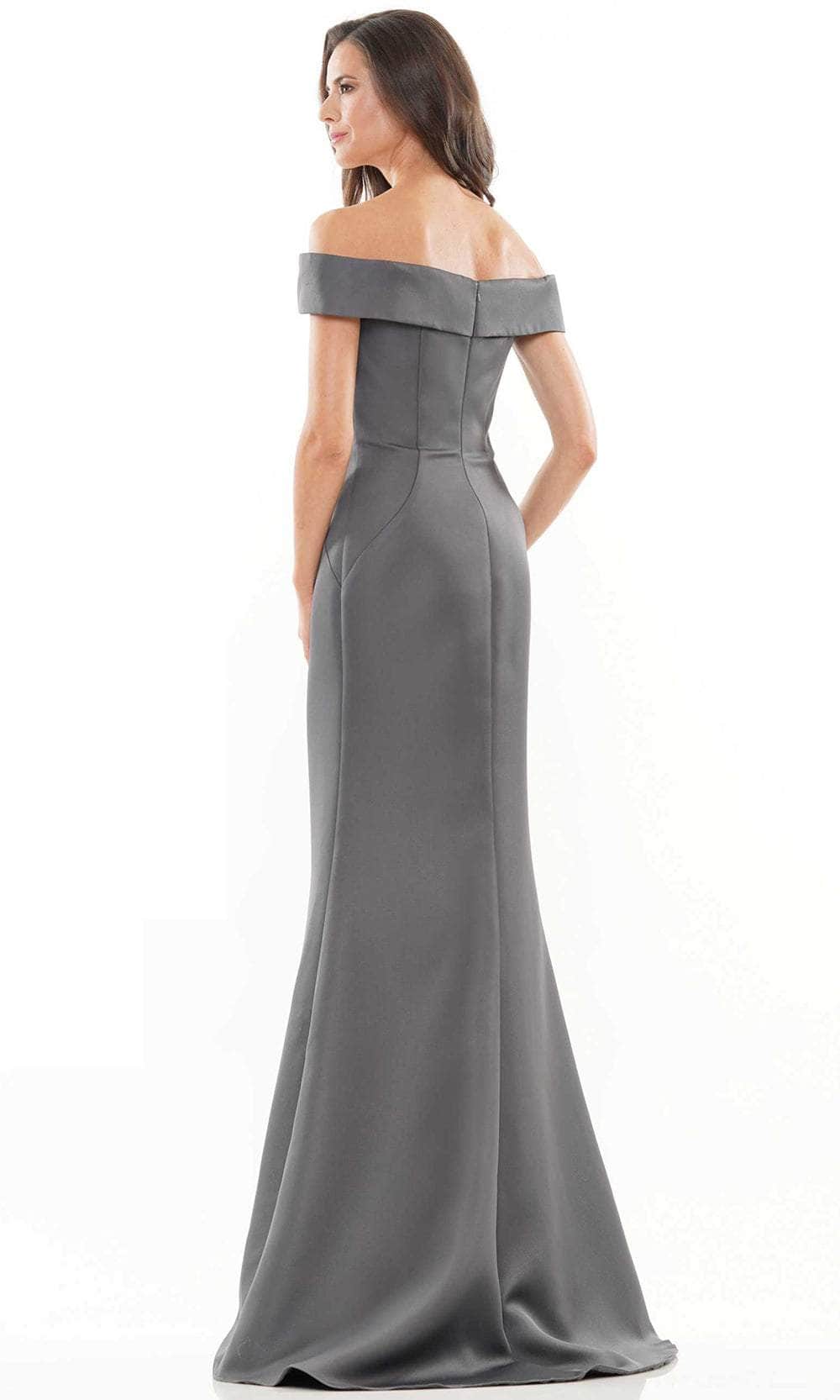 Marsoni by Colors - MV1003 Off Shoulder Jewel Accented Mermaid Gown - view 5
