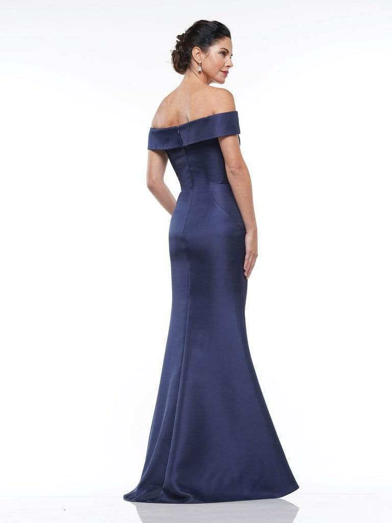 Marsoni by Colors - MV1003 Off Shoulder Jewel Accented Mermaid Gown - view 8