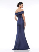 Marsoni by Colors - MV1003 Off Shoulder Jewel Accented Mermaid Gown - view 8