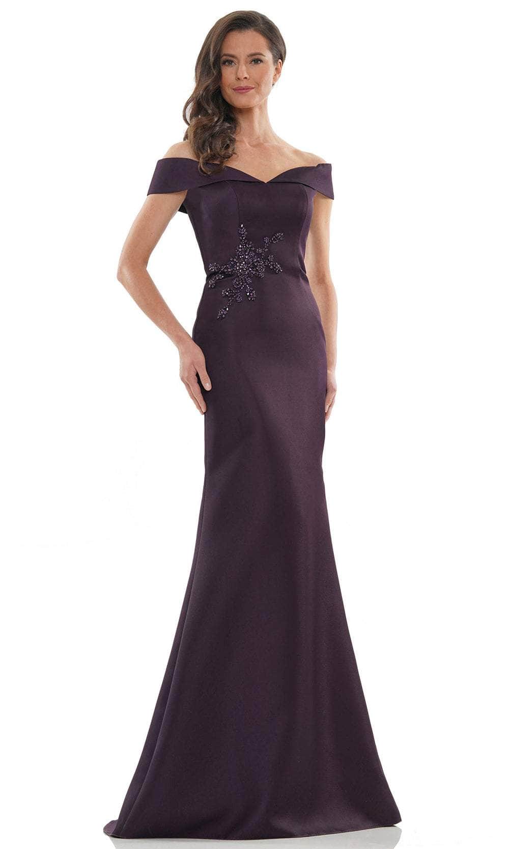 Marsoni by Colors - MV1003 Off Shoulder Jewel Accented Mermaid Gown - view 15
