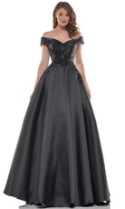 Marsoni by Colors MV1008-2 - Beaded Applique Sweetheart Ballgown