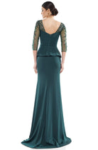 Marsoni by Colors - MV1037 Embellished Sweetheart Trumpet Dress - back view