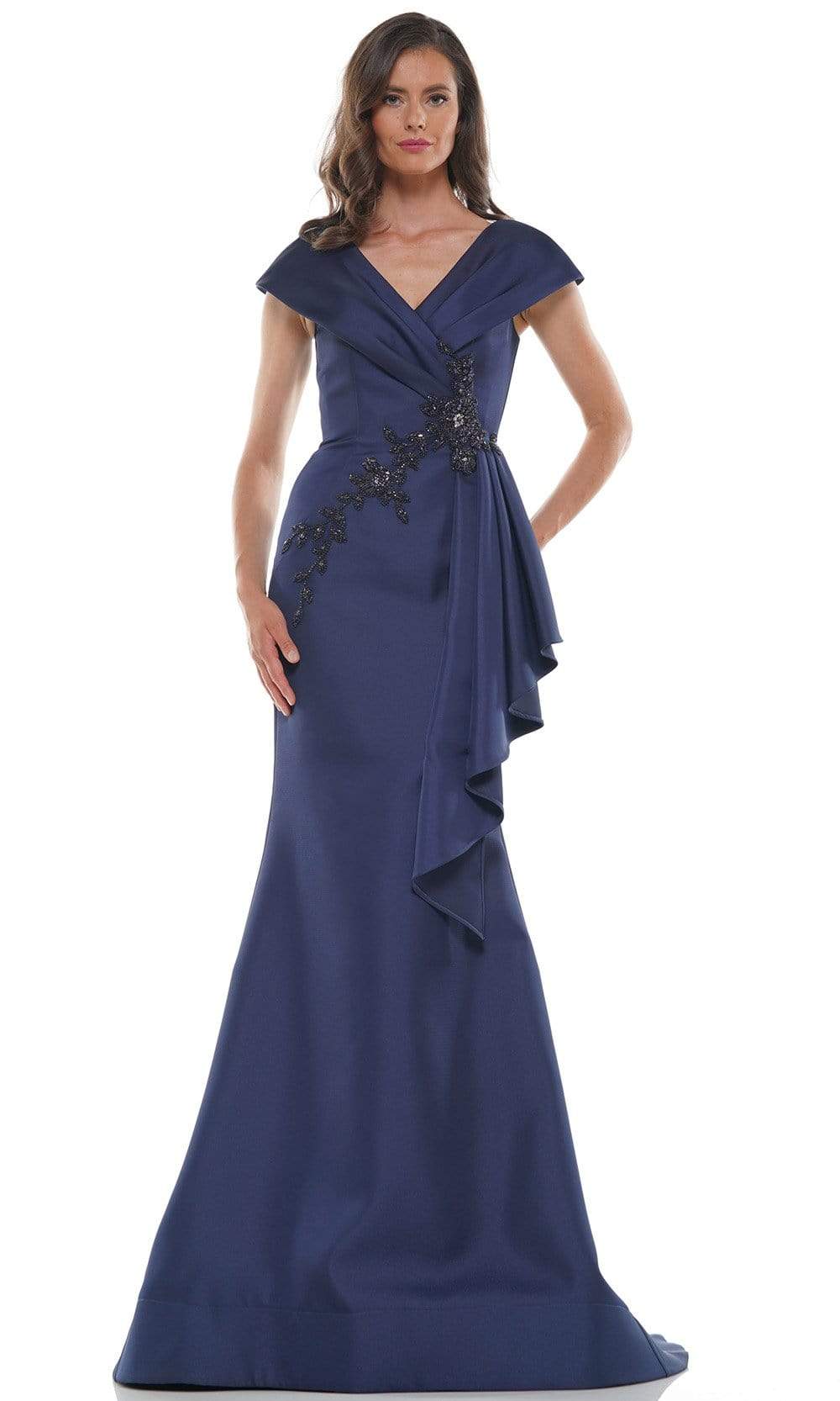 Marsoni by Colors - MV1086 Embellished V Neck Trumpet Dress - view 5