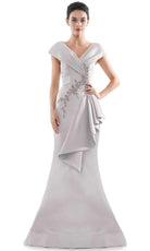 Marsoni by Colors - MV1086 Embellished V Neck Trumpet Dress - view 7