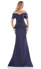 Marsoni by Colors - MV1144 Peplum Trumpet Evening Dress