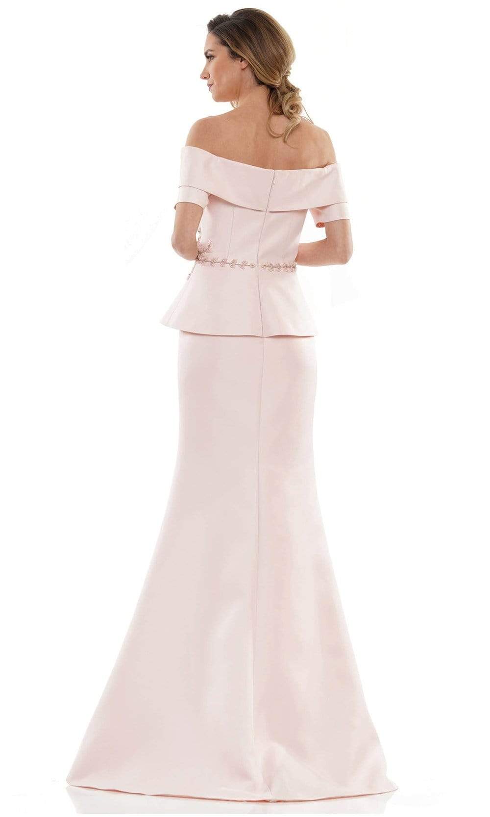 Marsoni by Colors - MV1144 Peplum Trumpet Evening Dress - back view