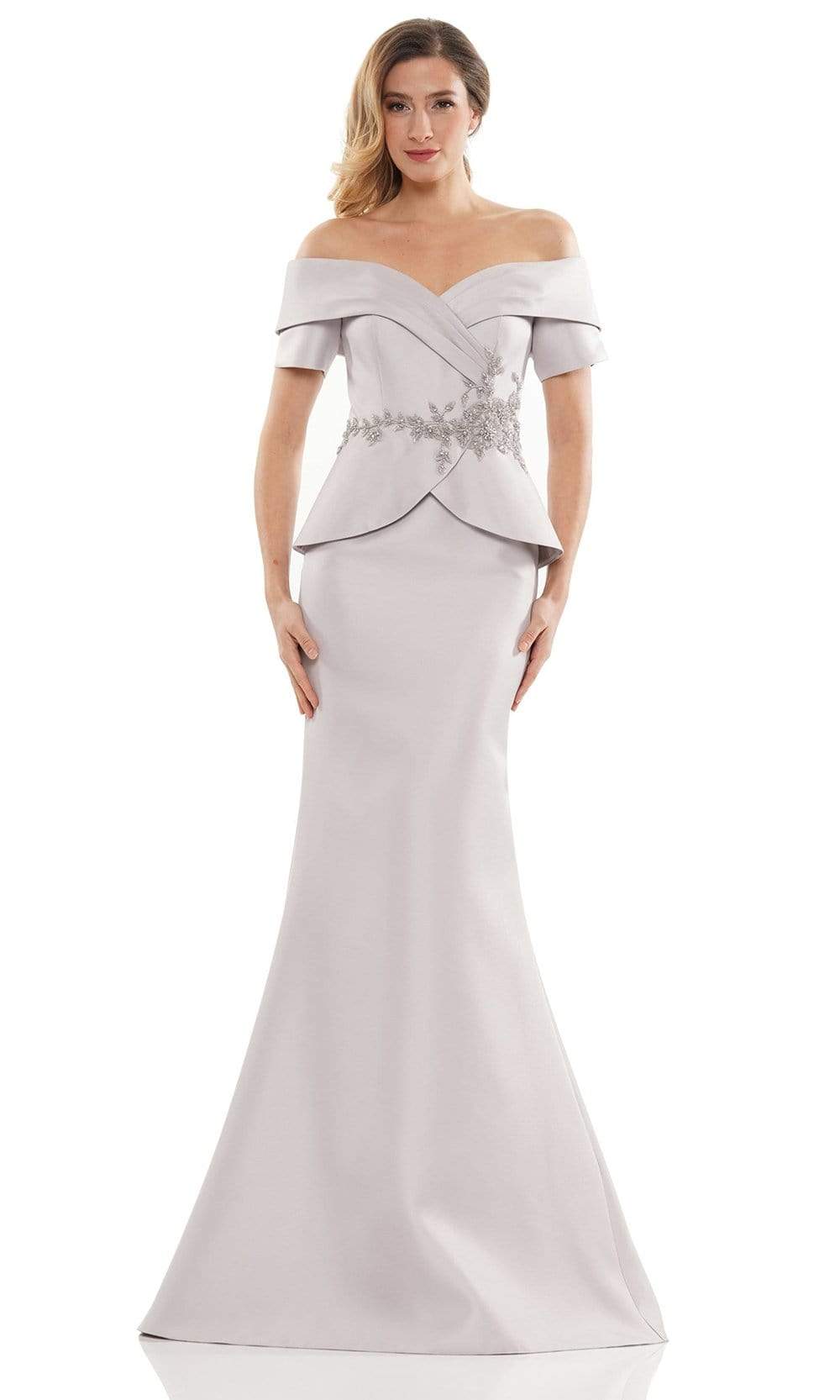 Marsoni by Colors - MV1144 Peplum Trumpet Evening Dress - view 5
