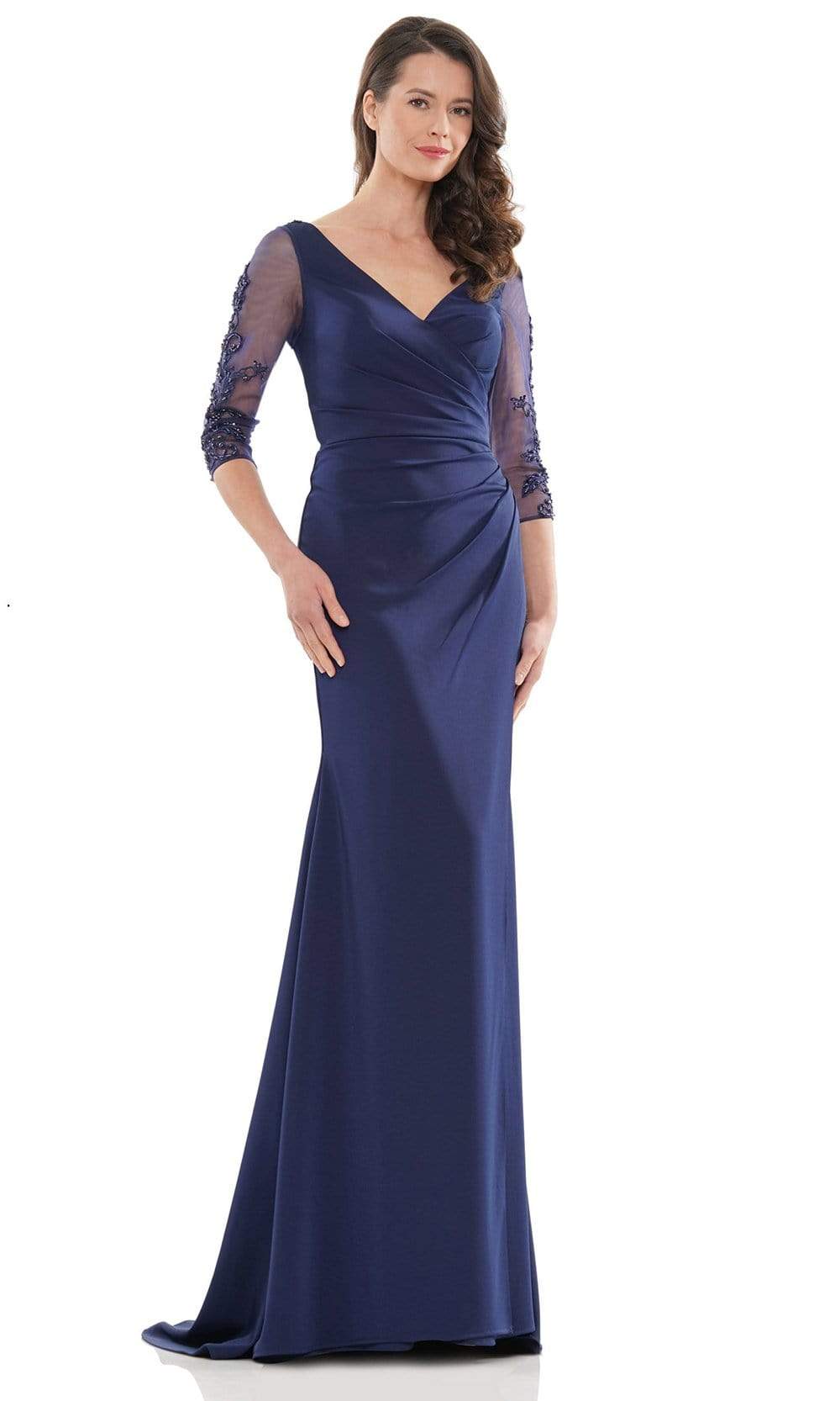 Marsoni by Colors - MV1146 Formal Pleated Bod Sheath Gown - view 4