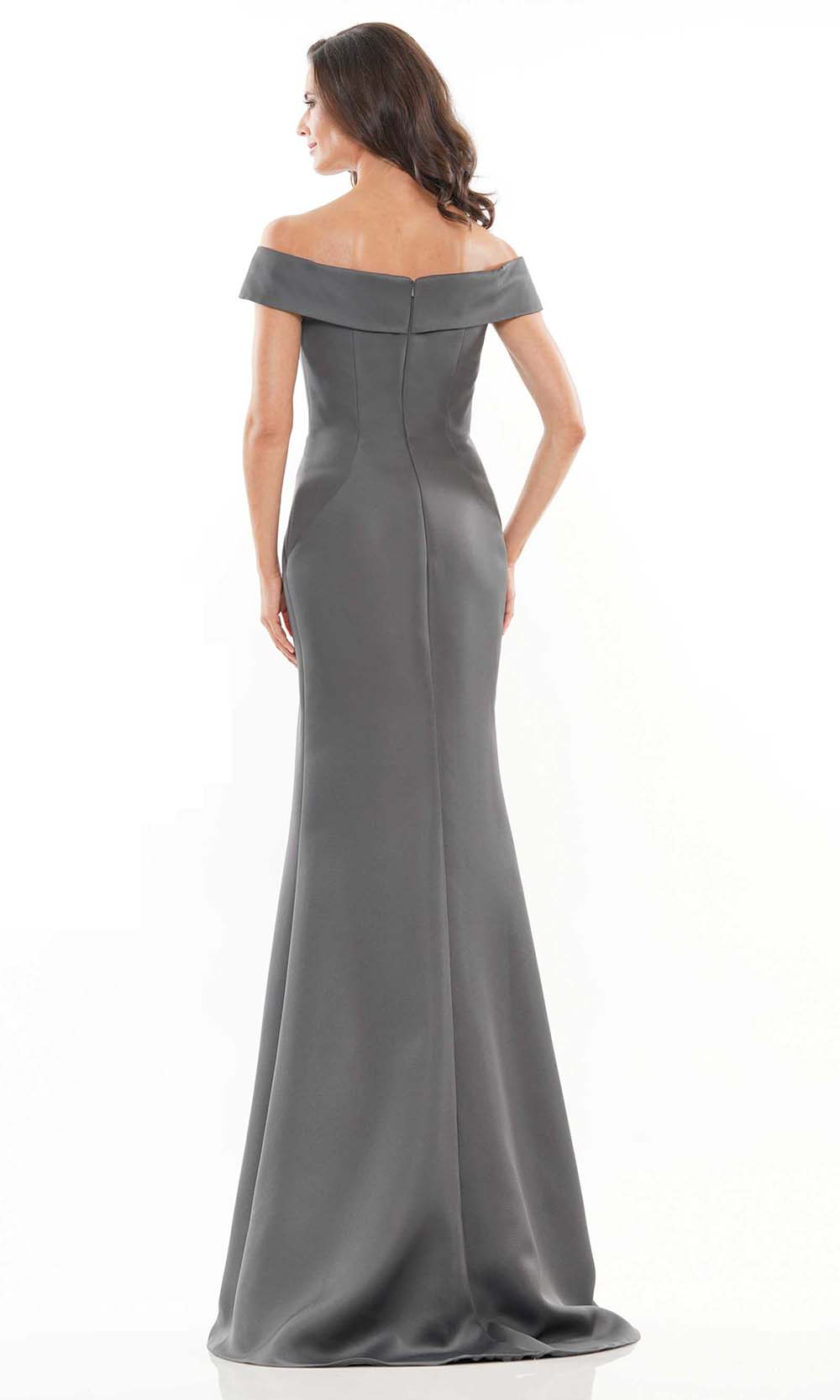 Marsoni by Colors - MV1153 Draped Off Shoulder Gown - detail view