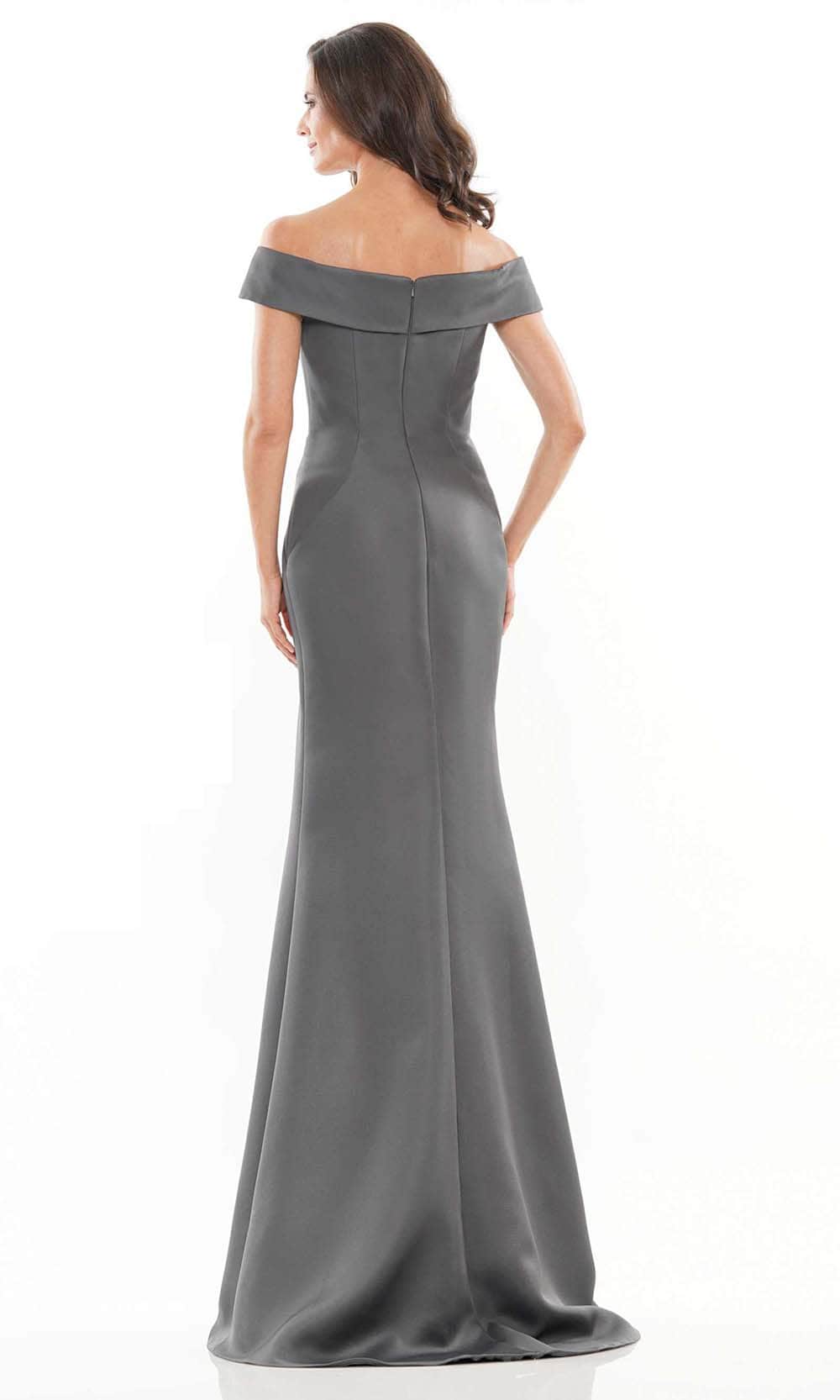 Marsoni by Colors - MV1153 Satin Off-Shoulder Mermaid Evening Gown