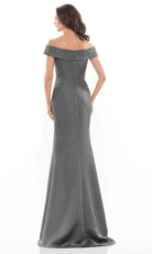 Marsoni by Colors - MV1153 Satin Off-Shoulder Mermaid Evening Gown