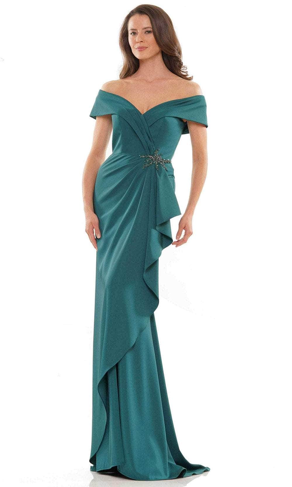 Marsoni by Colors MV1180 - Off Shoulder High Slit Evening Dress - view 5