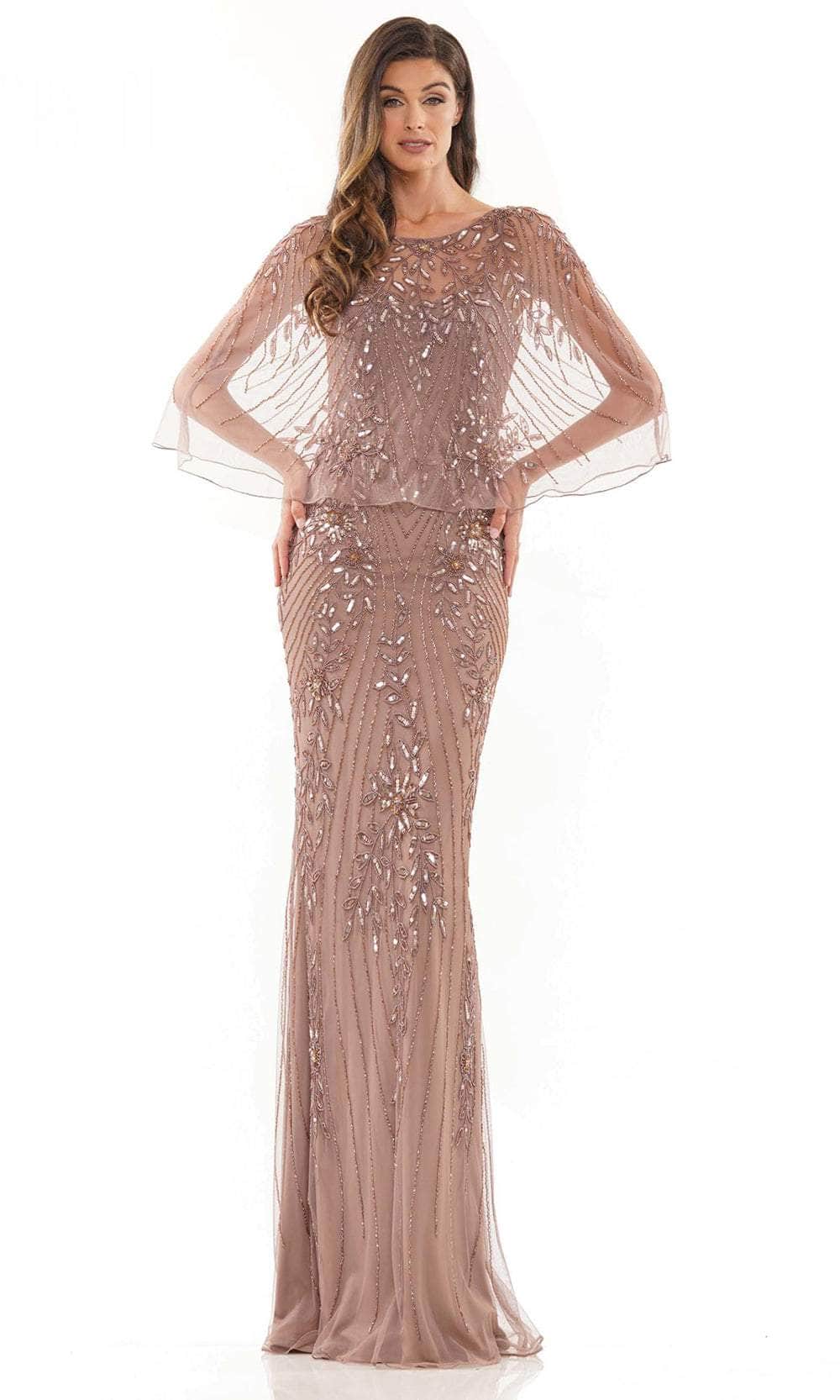 Marsoni by Colors MV1201 - Embellished Sheath Evening Dress - designer mother of the bride dress at Silhouette Dresses