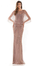 Marsoni by Colors MV1201 - Embellished Sheath Evening Dress - designer mother of the bride dress at Silhouette Dresses