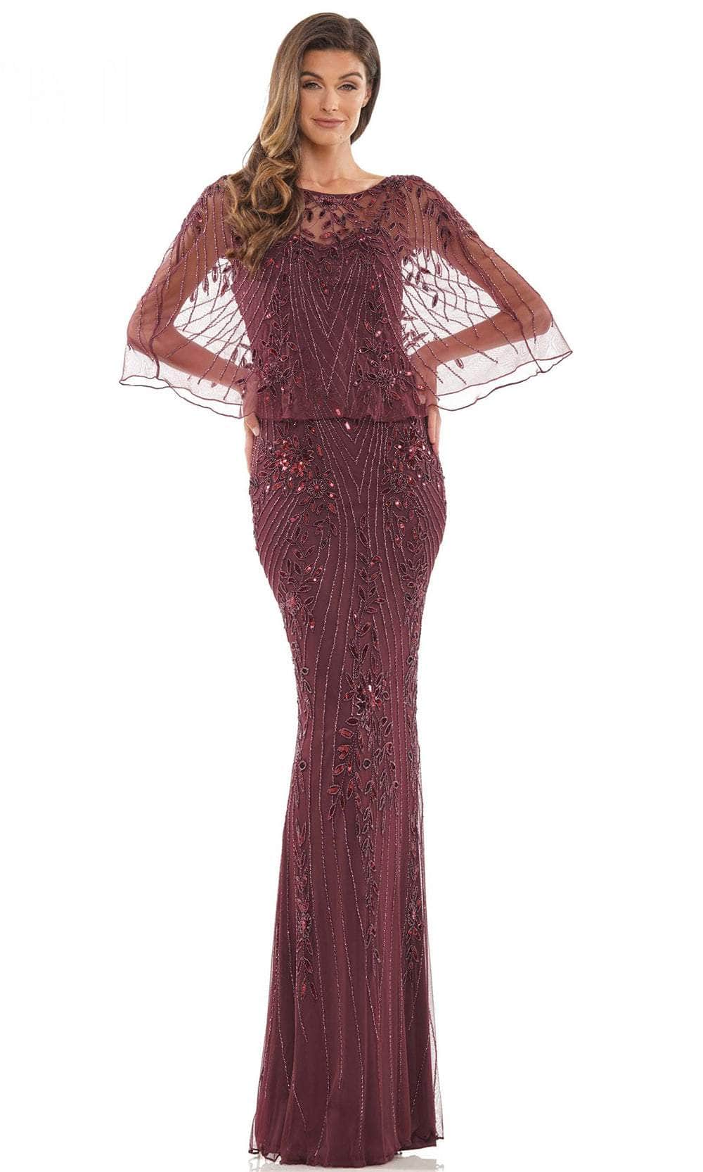 Marsoni by Colors MV1201 - Embellished Sheath Evening Dress - back view