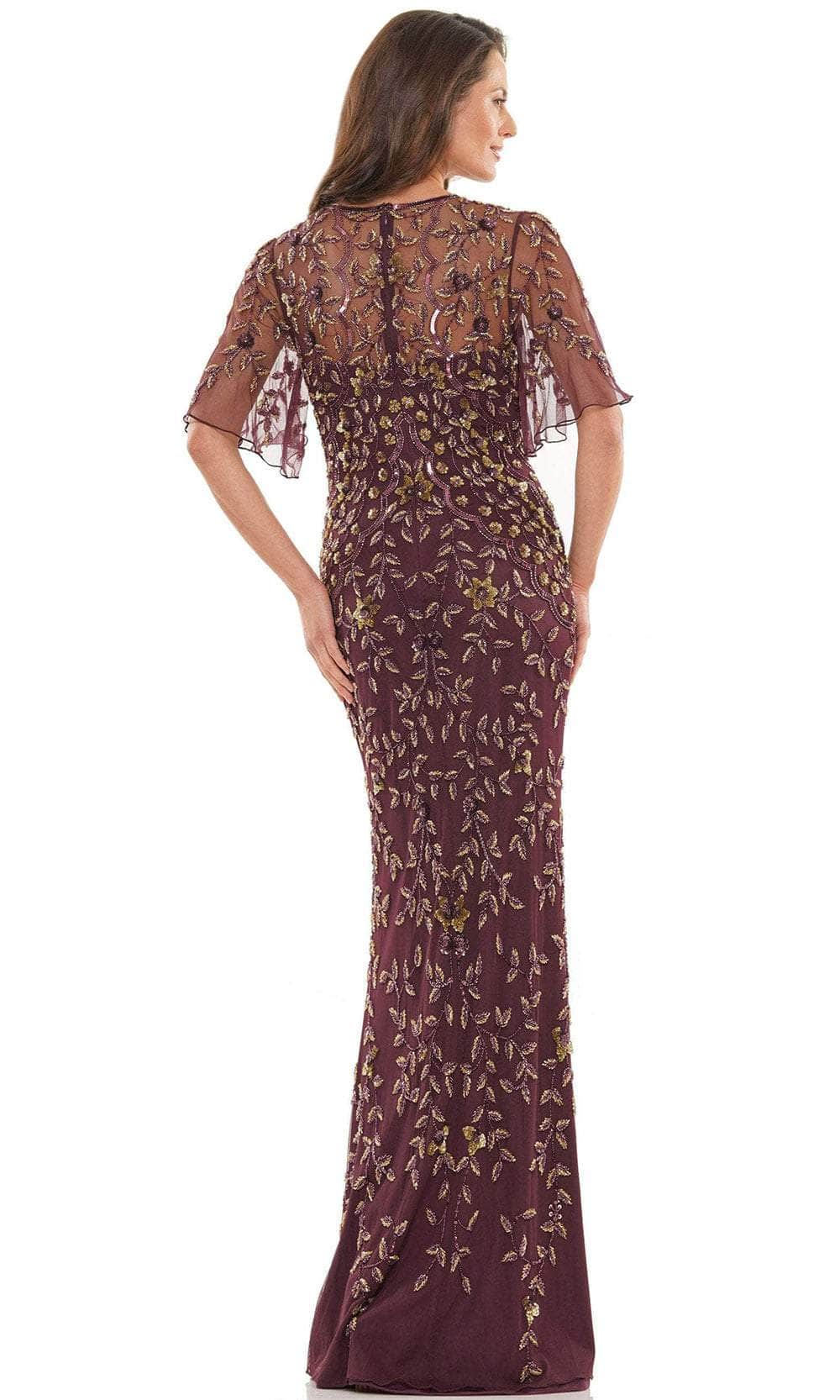 Marsoni by Colors MV1208 - Bell Sleeve Embellished Formal Gown - detail view