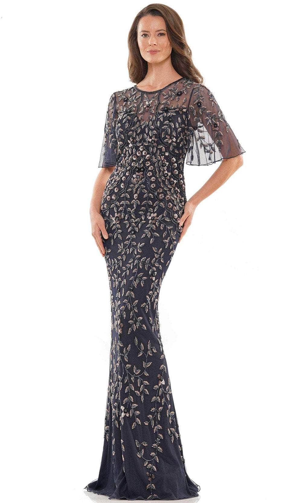 Marsoni by Colors MV1208 - Bell Sleeve Embellished Formal Gown - view 4