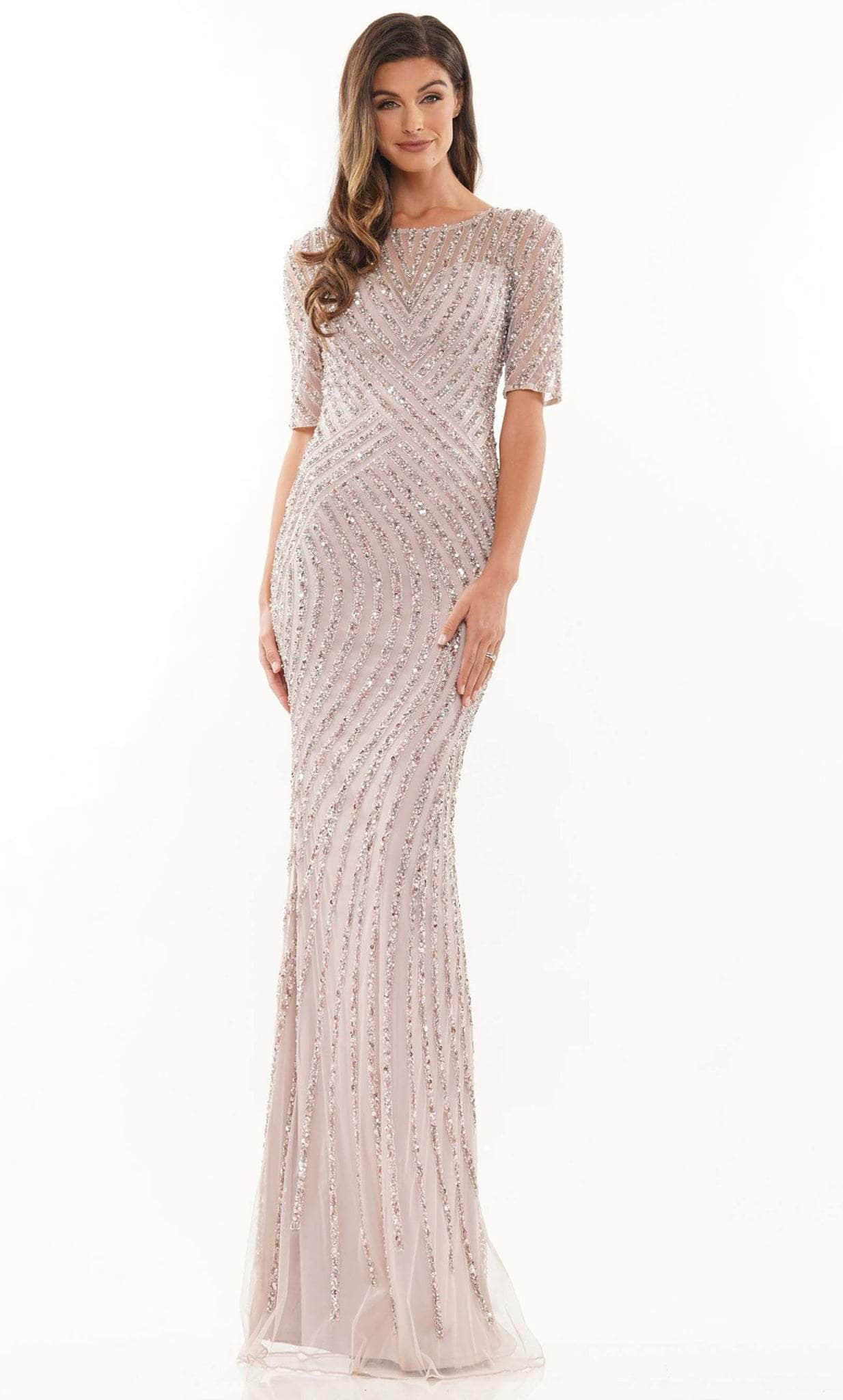 Marsoni by Colors MV1209 - Beaded Mesh Formal Dress - designer evening gown at Silhouette Dresses