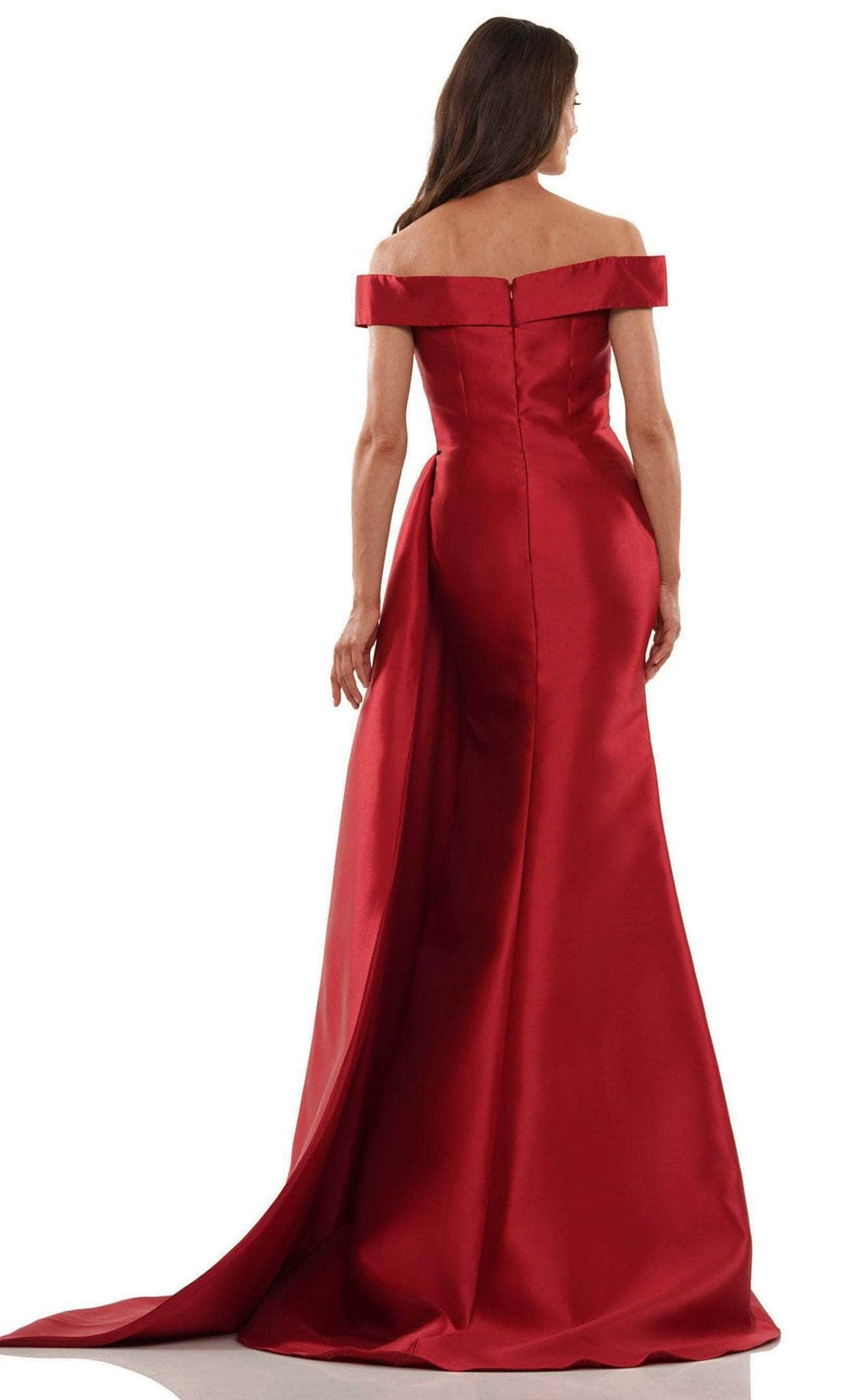Marsoni by Colors MV1215 - Off Shoulder Mikado A-line Gown - detail view