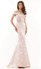 Marsoni by Colors MV1223 - Straight Across Floral Evening Dress - back view