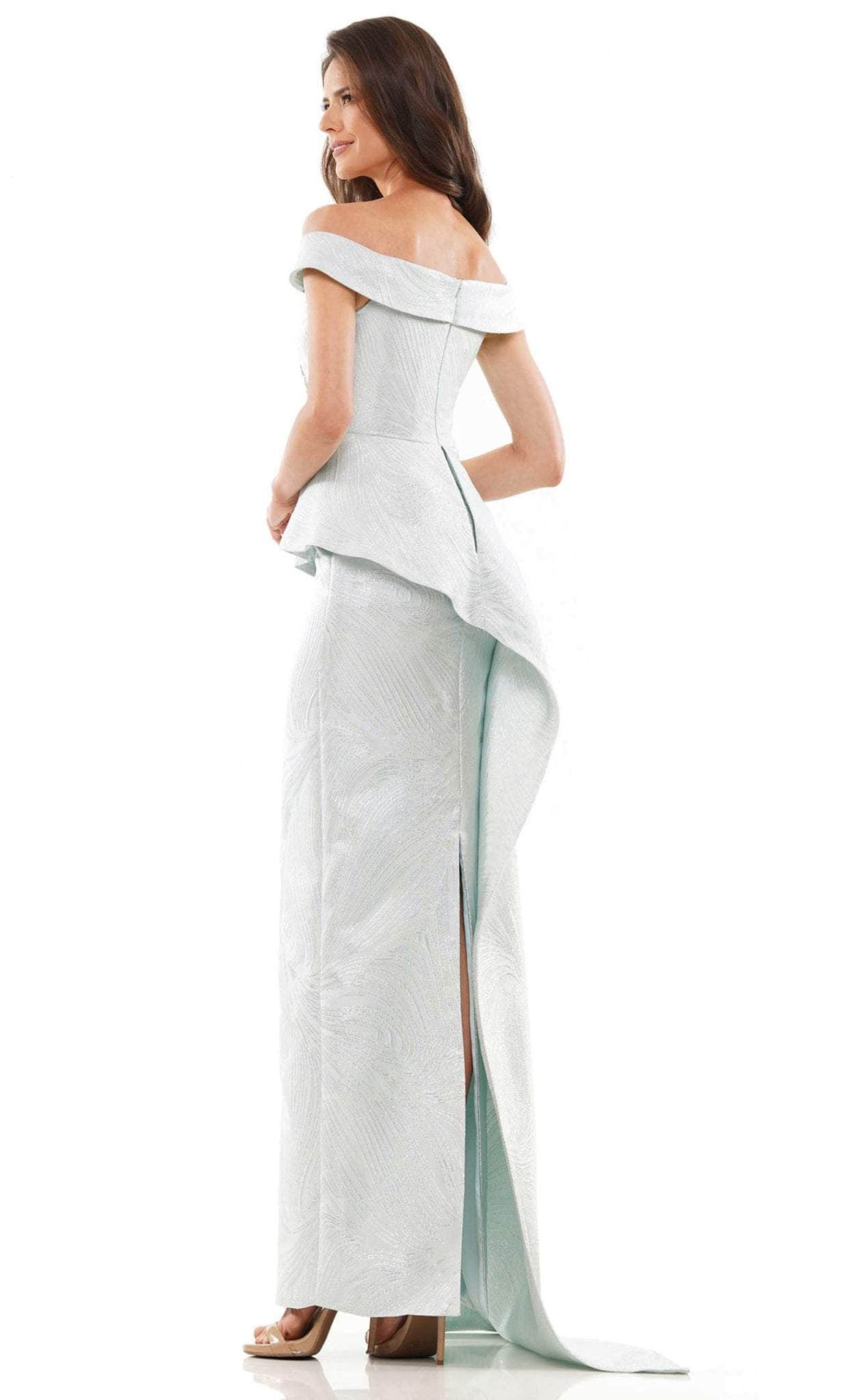 Marsoni by Colors MV1225 - Cap Sleeve Jacquard Evening Gown - view 4