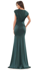 Marsoni by Colors MV1226 - V-Neck Cap Sleeve Mother of the Bride Dress - detail view