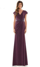Marsoni by Colors MV1226 - V-Neck Cap Sleeve Mother of the Bride Dress - view 4