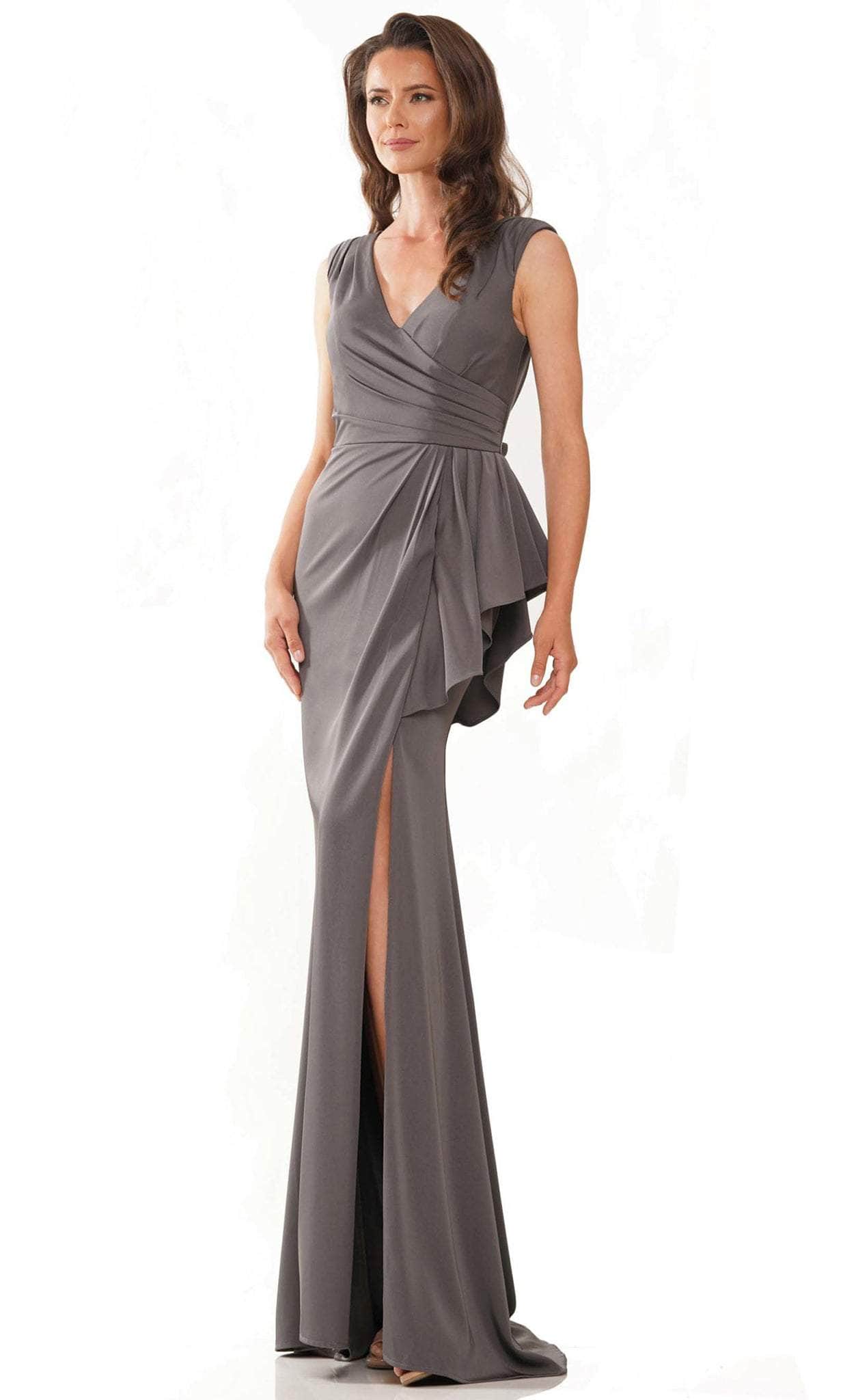 Marsoni by Colors MV1227 - Ruffle Accent Evening Dress - back view