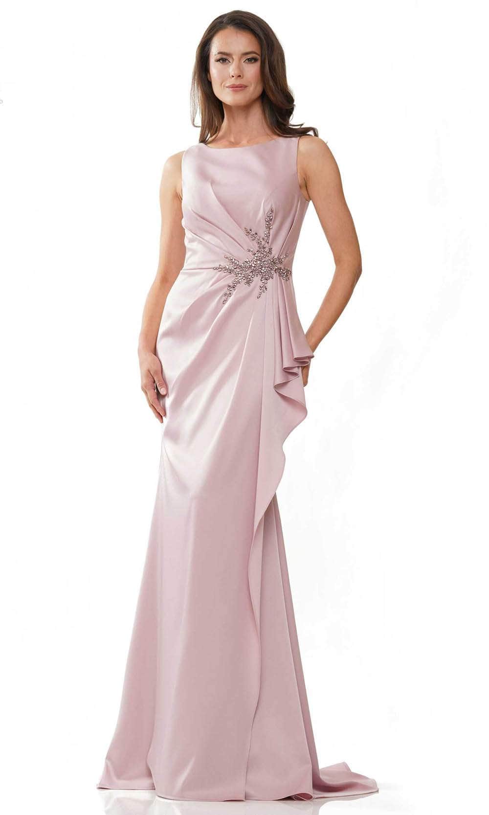 Marsoni by Colors MV1233 - Scoop Ruffled Cascade Formal Gown - designer formal gown at Silhouette Dresses